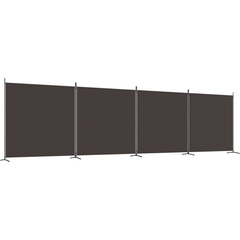 VidaXL Divisorio per ambienti a 4 pannelli marrone in polyrattan Set mobili  camera da letto 