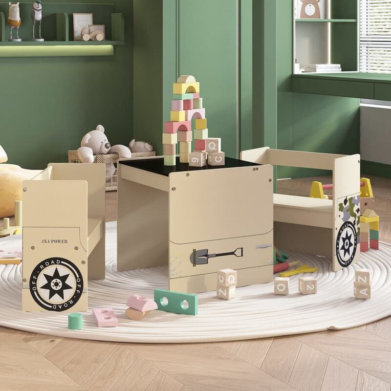 Cucina Legno Giocattolo per Bambini con Anta e Cassetti Lavagna Multic