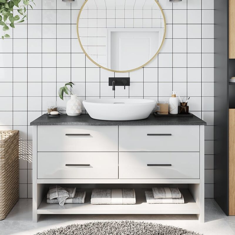 Mensola bagno in cristallo temperato sicuro lunghezza 60 cm