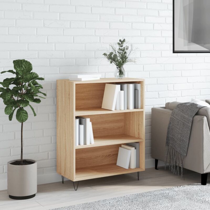 VidaXL Libreria nera 98x30x98 cm in legno multistrato Arredo e