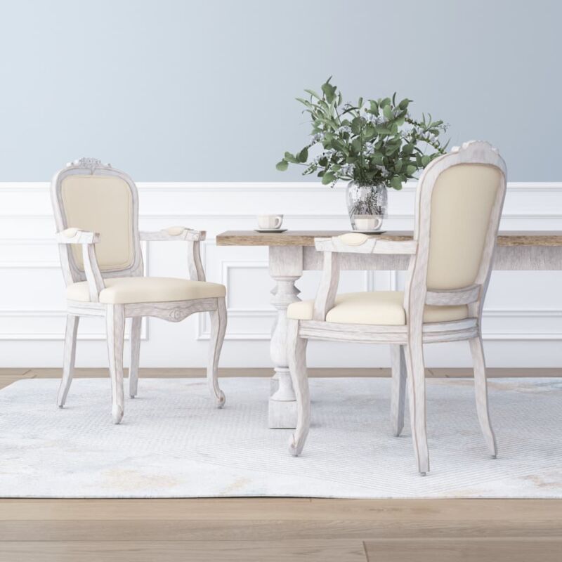 Vidaxl - sedie da pranzo 2 pz Beige 62x59,5x100,5 cm lino