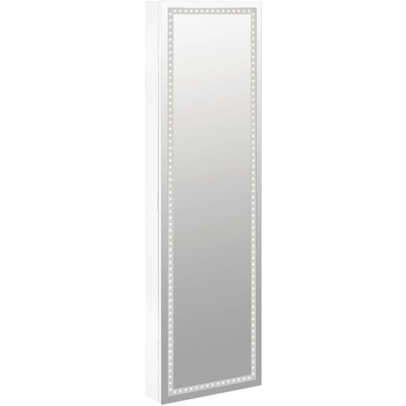 Il numero 1 del risparmio-ARMADIO PORTAGIOIE A SPECCHIERA CON LUCI A LED 45  X 36 X 150 CM BIANCO