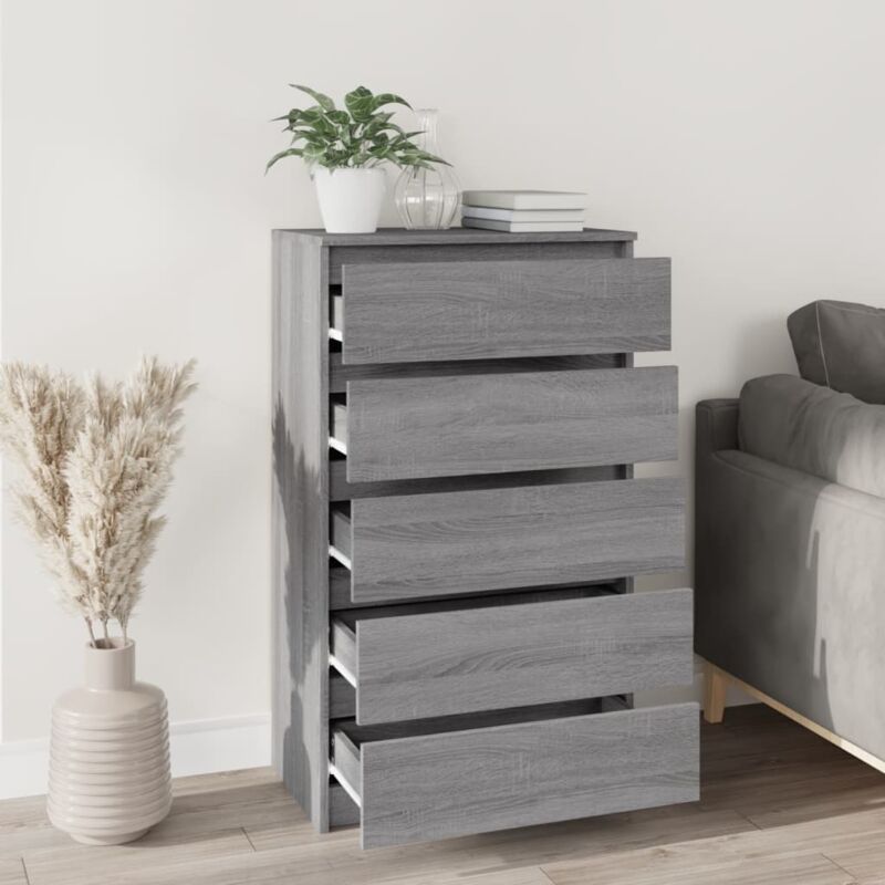 MILANO - Cassettiera grande 6 cassetti - 30x120x77cm - Stile scandinavo -  Mobile contenitore - Cassettiera