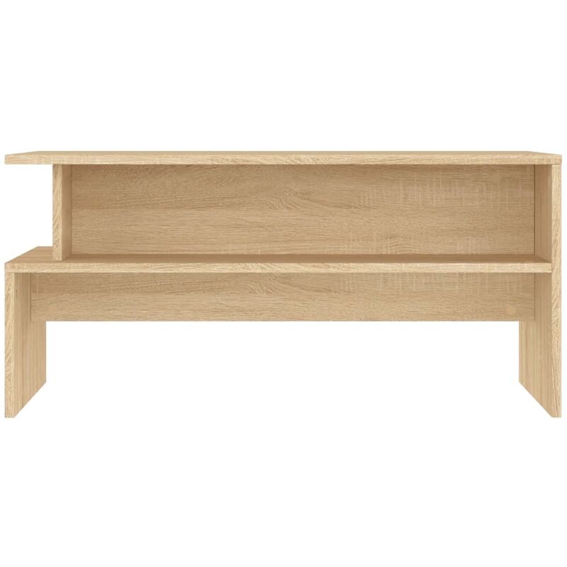 Tavolino，Tavolino da Salotto，Tavolino basso con Ruote Rovere Sonoma  50x35x55,5cm Legno Multistrato ASFV676318 MaisonChic