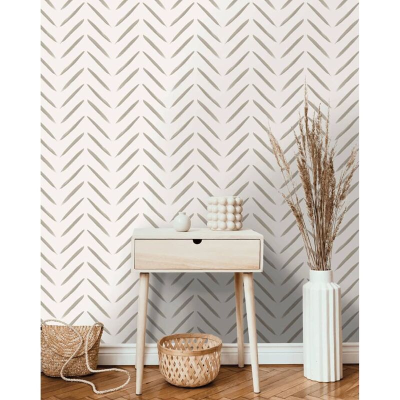 DUTCH WALLCOVERINGS Carta da Parati Chevron Tortora