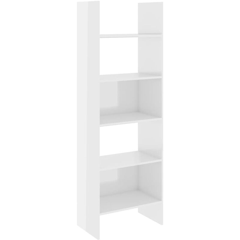 HOMCOM Libreria Salvaspazio Multifunzionale da Soggiorno Bianco 80 x 23.5  x123cm