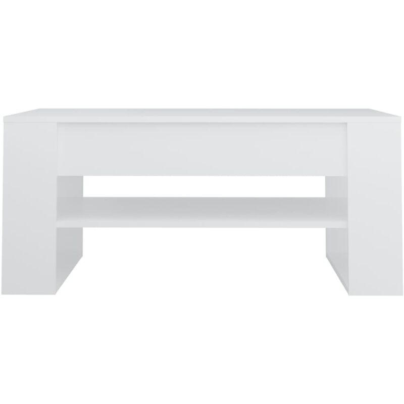 Maison Exclusive - Tavolino da Salotto Bianco 102x55x45 cm Legno  Multistrato