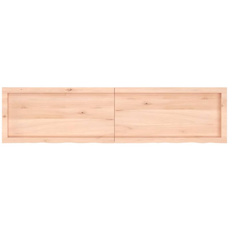 Ripiano a Parete 160x40x6 cm Legno Massello Rovere Non Trattato