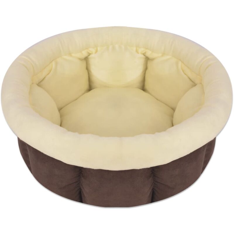 EASYCOMFORT Divanetto Cuccia per Cani e Gatti in SImilpelle con Cuscino  Marrone