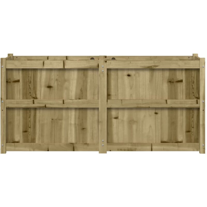 Fioriera da Giardino Nera 150x50x70 cm Legno Massello di Pino