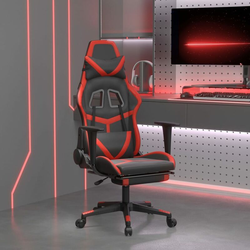 Douxlife Sedia Gaming con 7 Punti di Massaggio, con Poggiapiedi  Telescopico, Poggiatesta e Supporto Lombare, Sedia Ufficio Ergonomica Poltrona  Gaming, Inclinabile a 175°,Pelle PU,150KG : : Casa e cucina