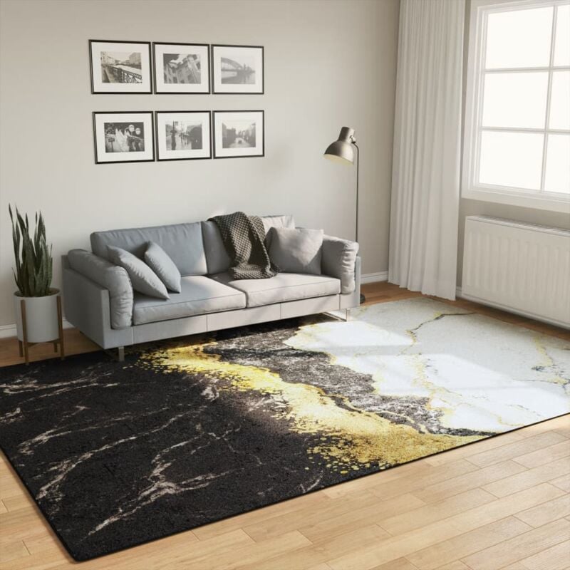 Acquista Tappeto rotondo moderno arancione stampato in digitale per  soggiorno e soggiorno con base antiscivolo lavabile con motivo floreale  colorato su pavimento nero