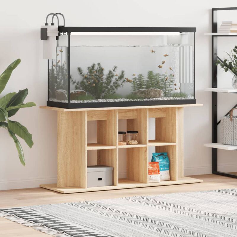 Supporto Acquario 101x41x58 cm Legno Multistrato Bianco Lucido