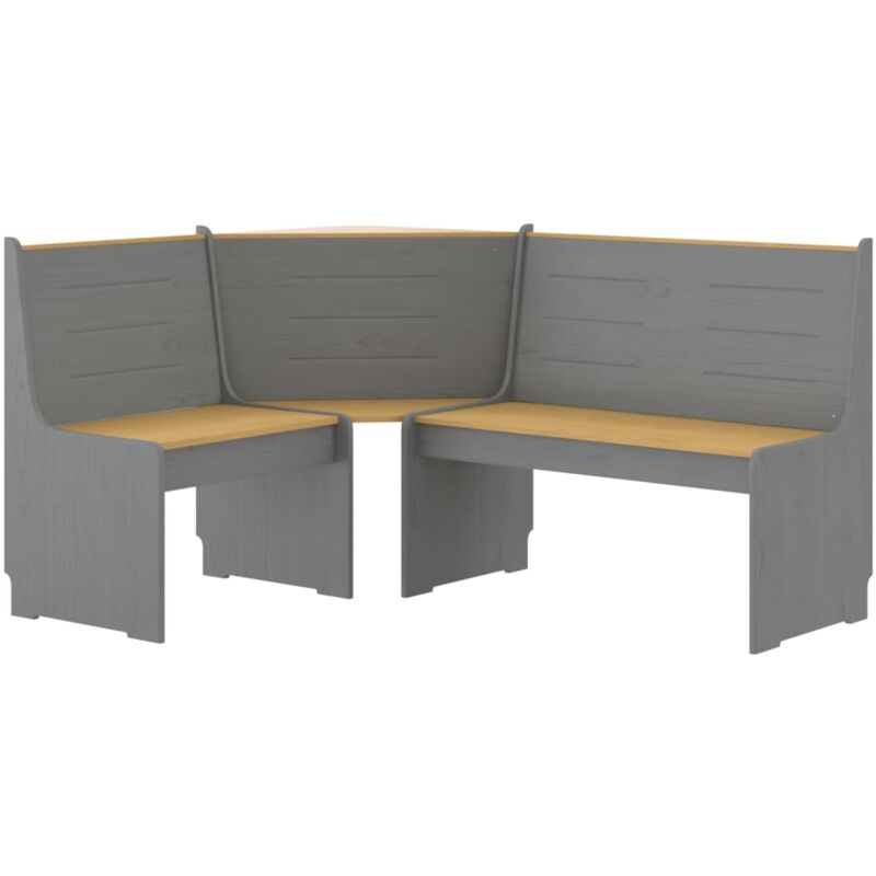 Panca Angolare In Legno Di Pino - Con Imbottitura In Ecopelle Marrone, 100x120 Cm - Foto 4