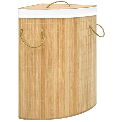 Cesto portabiancheria grande in plastica rattan, 60 l, colore