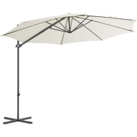 Ombrellone Decentrato Grigio Aura NATERIAL L 286 X 286 Cm Con Telo Tortora 82232811