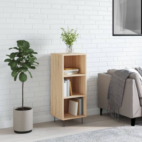 Credenza Rovere Sonoma ShCuShan - Mobile Cucina/soggiorno 104cm Con Cassetti E Ante