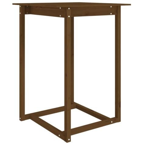 Iiaky Bar Table 80 X 80 X 110 Cm Solid Pine Wood, Bistro Table, Bar