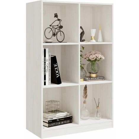 Libreria 70x33x110 cm in legno massello di pino