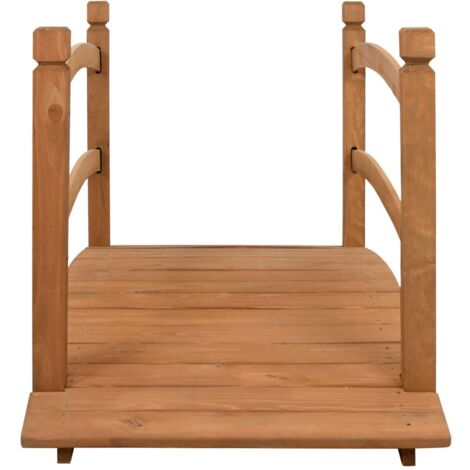 Ponte Da Giardino COSTWAY In Legno Di Abete - Decorativo, Ad Arco, Carico 80 Kg