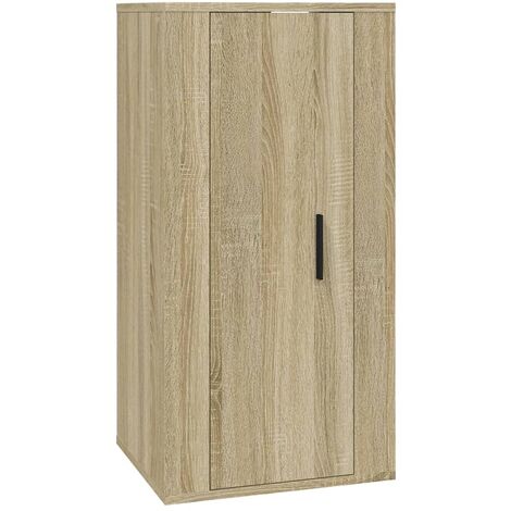 Higsose 4 pz Rovere Sonoma Set di Mobili Porta TV Legno