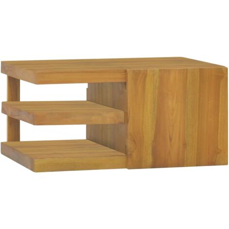 Scaffale da bagno con quattro ripiani da 42 cm in legno di teak