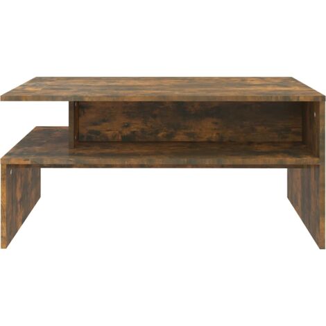 Tavolino da Salotto Rovere Fumo 90x60x42,5 cm Legno Multistrato