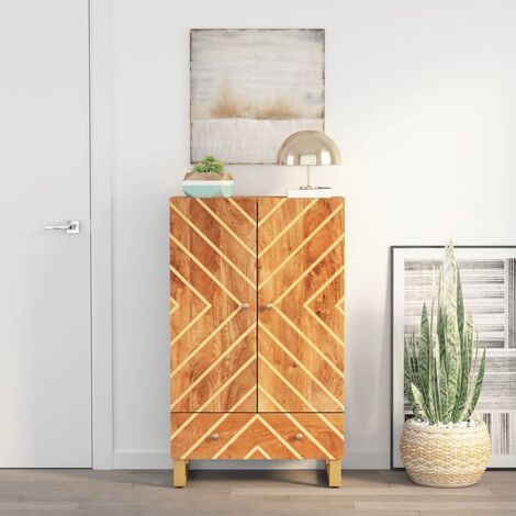 Credenza alta, in legno scuro, capiente, 6 cassetti e 3 ante. Capiente e  pratica