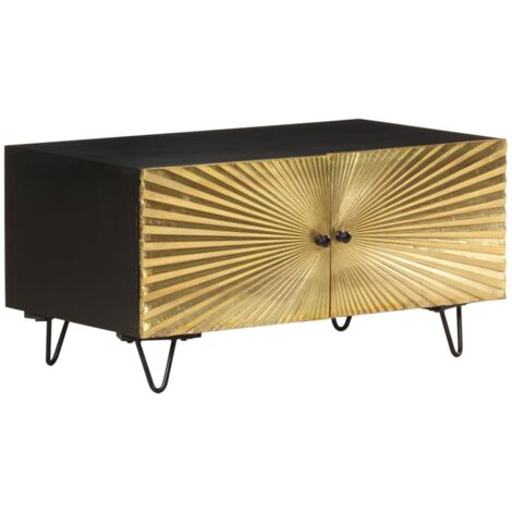 VidaXL Tavolino In Legno Massello Di Mango – 37x45 Cm – Design Rotondo Stile Retrò – Comodino, Tavolino Da Salotto O Da Appoggio