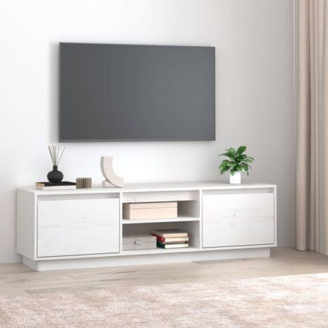 vidaXL Mobile Porta TV Bianco 140x35x40 cm in Legno Multistrato