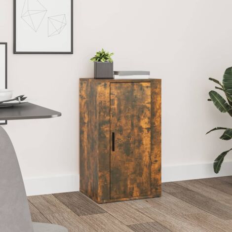 Credenza In Legno Multistrato - Credenza Rovere Fumo 40x35x70 Cm In Legno Multistrato 93691353
