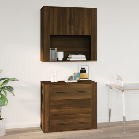 Mobiletto contenitore con 20 scomparti - L 92 cm - Marrone