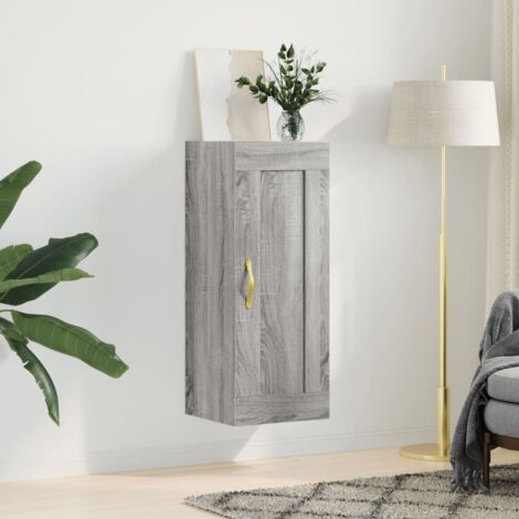 Mobile Di Stoccaggio | Armadio Da Parete Grigio Sonoma 80x39x40cm Legno Multistrato Cfw889254 93266889