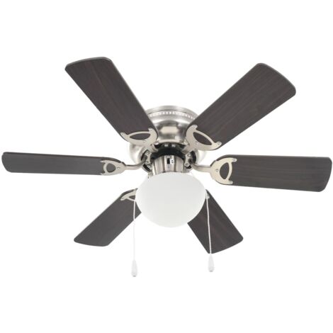 Ventilatore Da Soffitto Decorato Con Luce 128 Cm Marrone