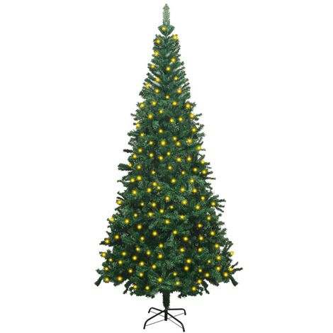 Albero di Natale Folto Verde Effetto Realistico 240 cm con Borsa