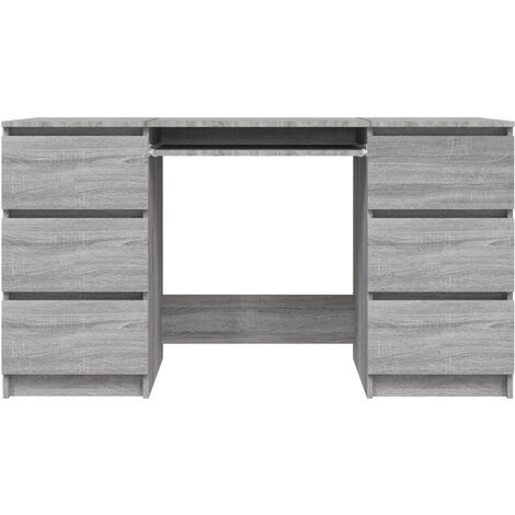 vidaXL Scrivania Grigio Cemento 90x45x76 cm in Legno Multistrato