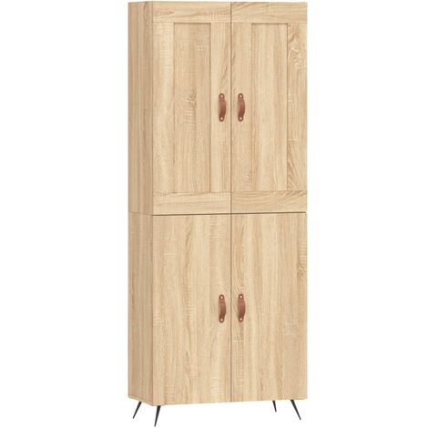 Credenza alta Rovere Sonoma 69,5x34x180 cm MDF