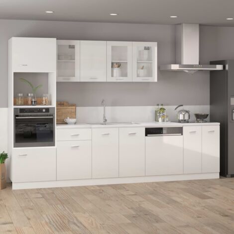 Armadio Sospeso con Vetro Bianco 80x31x60 cm Legno Multistrato