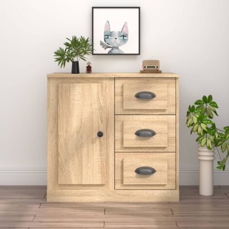 Credenza Rovere Sonoma 70x35,5x67,5 cm in Legno Multistrato