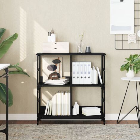 Cassettiera Nera 60x36x103 cm in Legno Multistrato