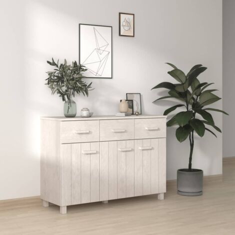 Credenza Cassettiera Soggiorno Rovere massiccio Legno naturale Nordico