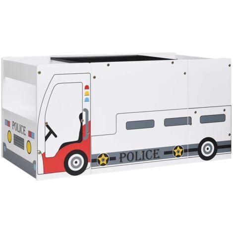 Set Tavolo e Sedia per Bambini 3 pz Design Auto Polizia in MDF