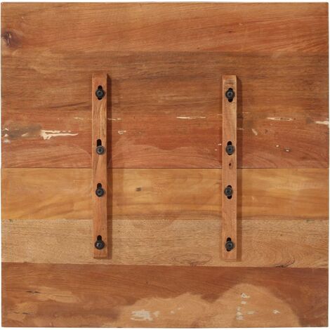 Piano tavolo quadrato in legno pino spazzolato • 70x70cm • Spessore 4cm •  EdO