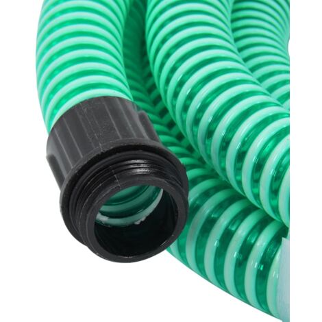 Tubo di Aspirazione con Raccordi in Ottone Verde 1,1 10 m PVC