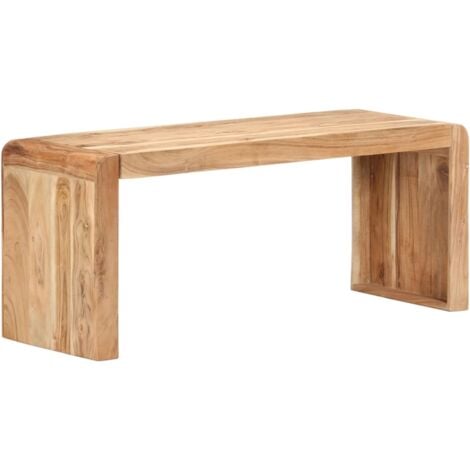 vidaXL Panca Bianca 110x41x76,5 cm in Legno Massello di Pino