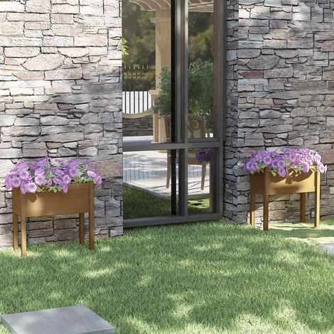 Set Di 2 Fioriere In Giacinto D'acqua 39 Cm Marrone 020000881 - Foto 7