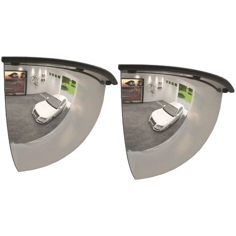 Specchi Quarto di Cupola per Traffico 2 pz Ø40 cm in Acrilico