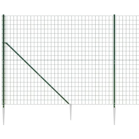 Recinzione Metallica con Picchetti Ancoraggio Verde 2x25 m