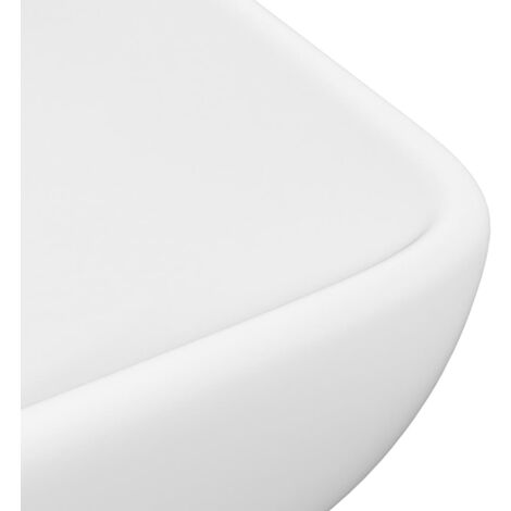 Lavandino Luxury Rettangolare Bianco Opaco 71x38cm Ceramica