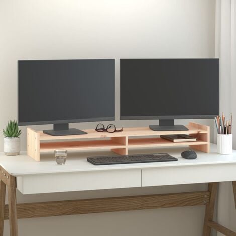 Saldi Supporto monitor in legno, supporto per computer da tavolo